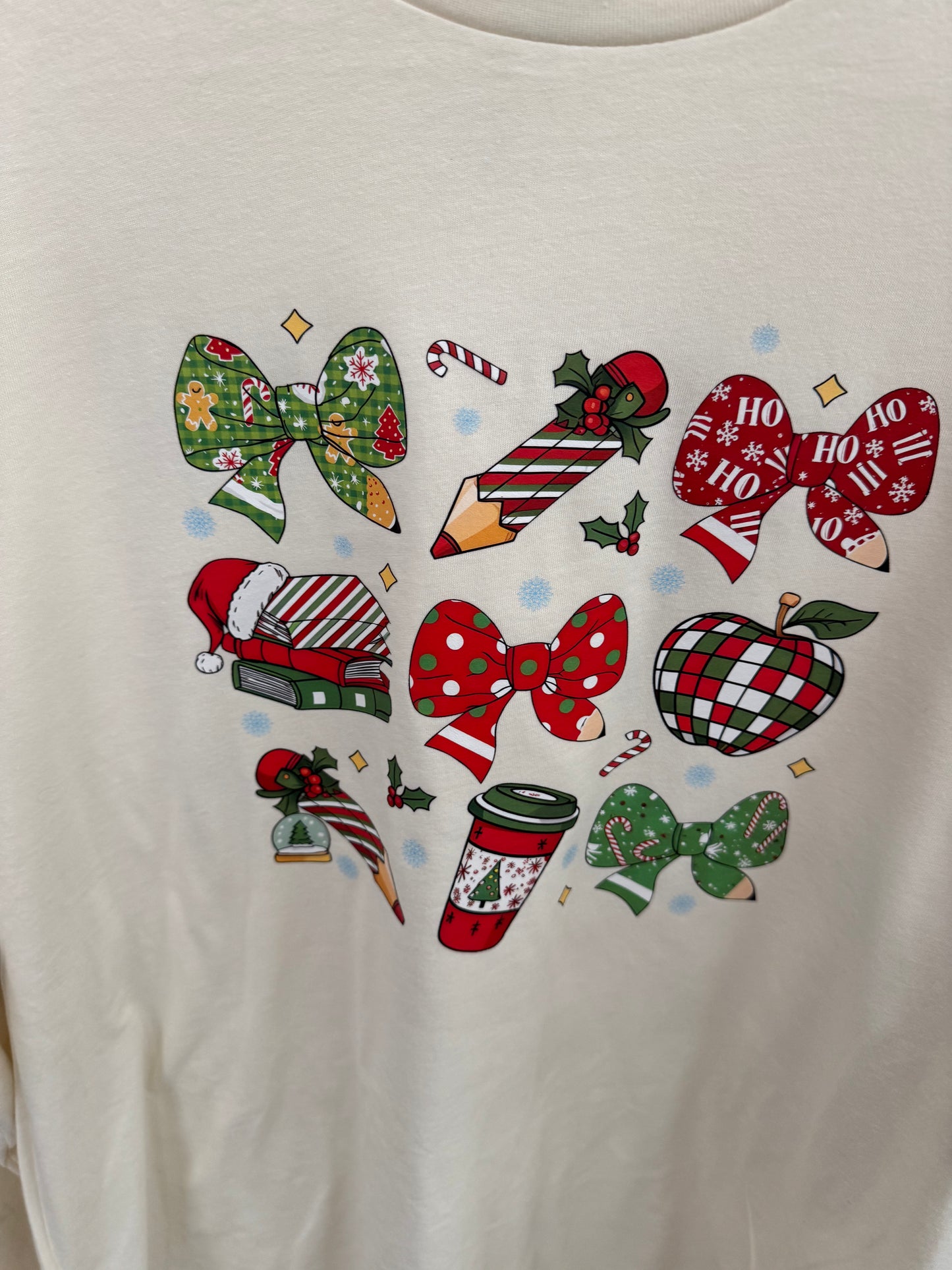 Teacher Christmas Coquette Longsleeve