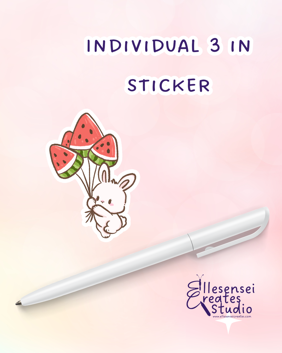 Large Stickers Watermelon Bunny
