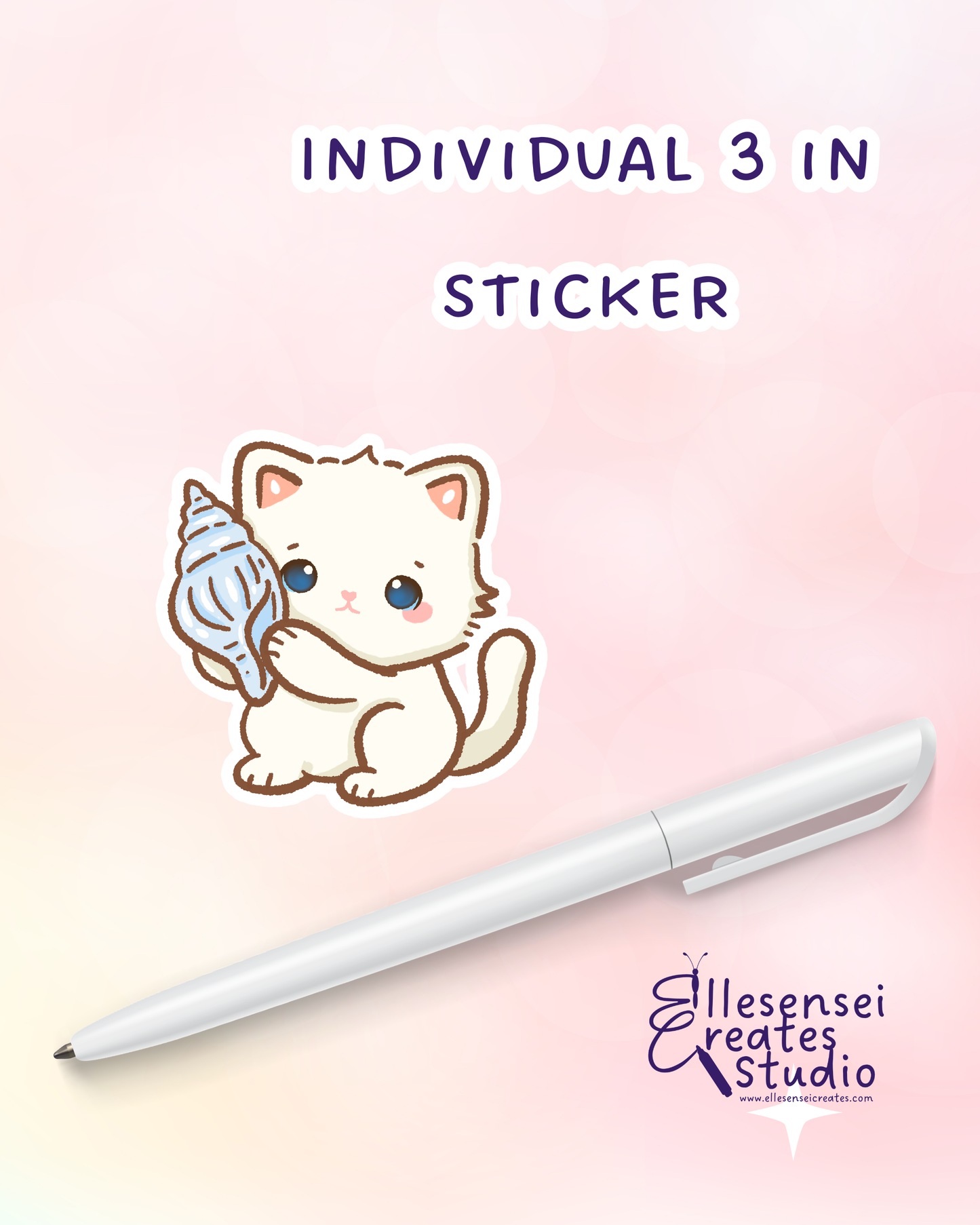 Large Stickers Coquette Lemon Cat