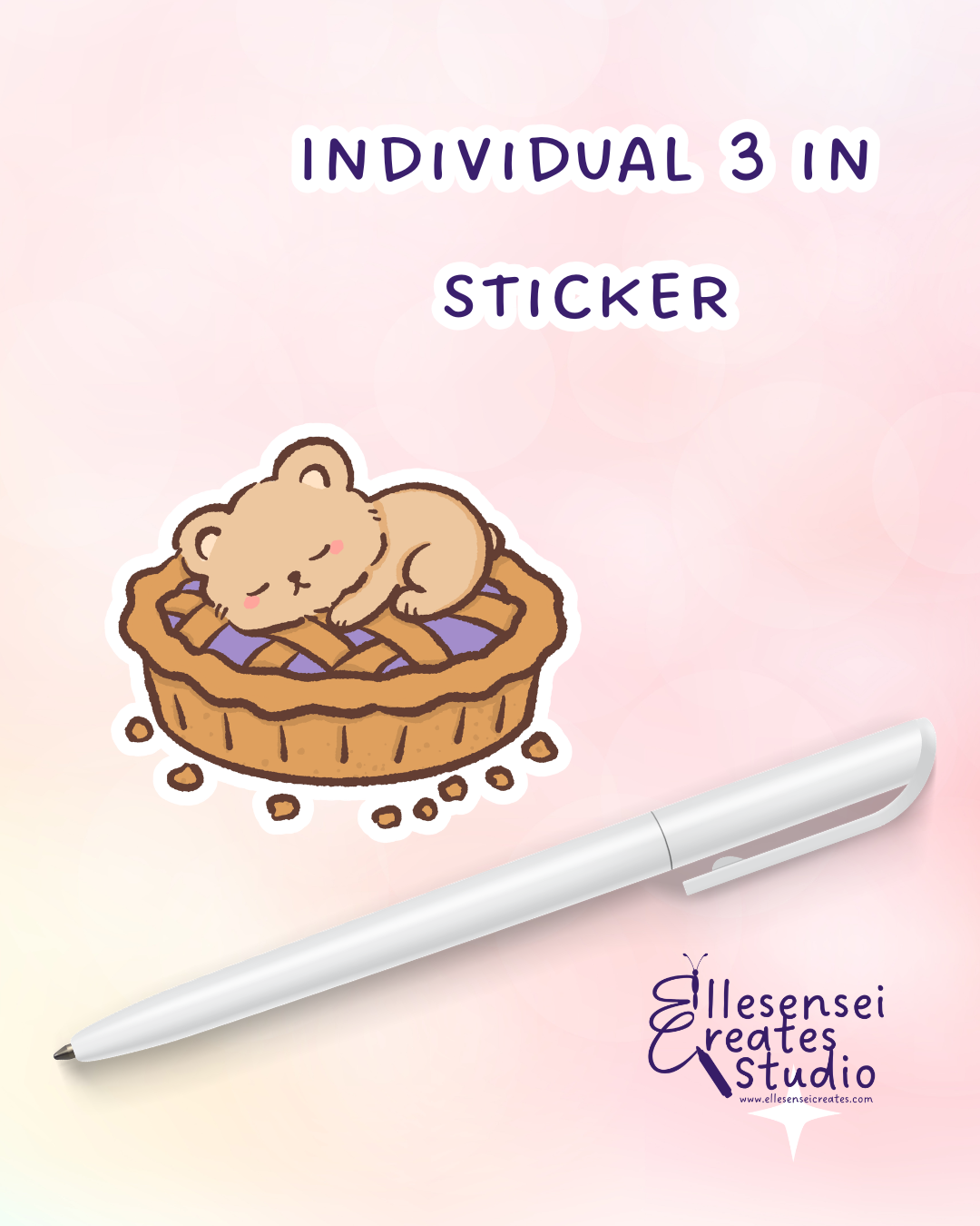Large Stickers Blueberry Bear