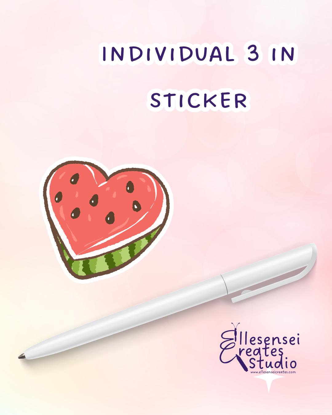 Large Stickers Watermelon Bunny