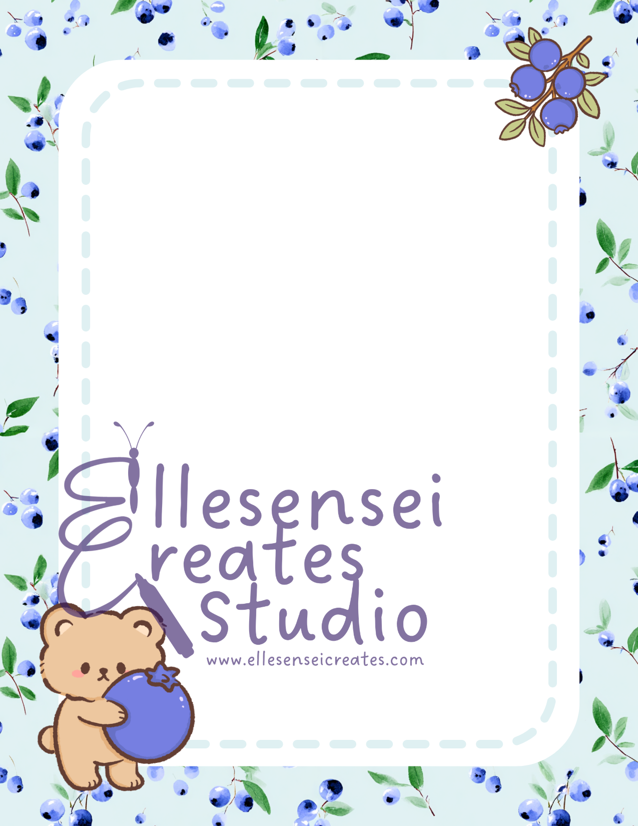 Kawaii Blueberry Bear Notepad with Stickers
