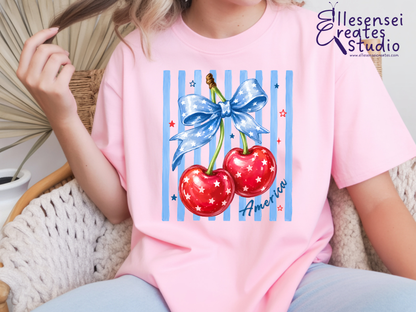 Cherry Coquette 4th of July T-Shirt