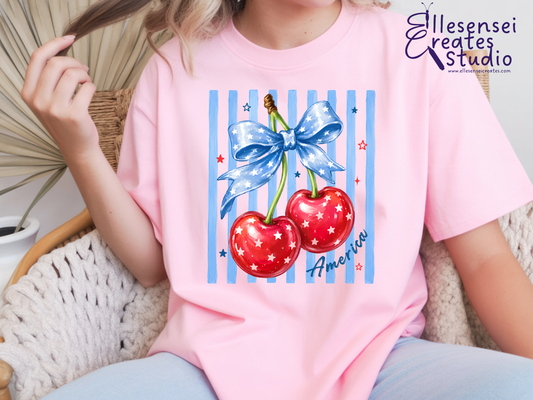 Cherry Coquette 4th of July T-Shirt
