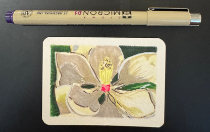 ACEO Magnolia, Marqueurs à alcool originaux sur papier cartonné, 2,3 x 3,5 po par Ellesensei