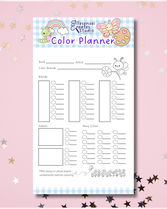 Pages de planification du livre de coloriage